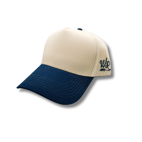 Off White/ Navy Blue Snapback