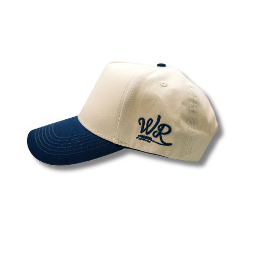 Off White/ Navy Blue Snapback