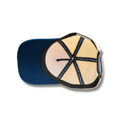 Off White/ Navy Blue Snapback