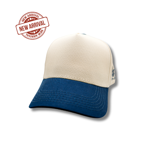 Off White/ Navy Blue Snapback