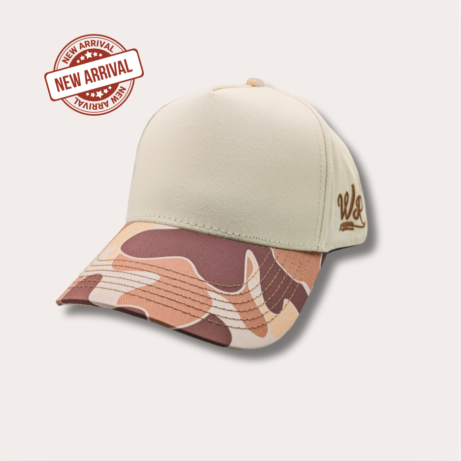 Off White/Camo Canvas Snapback