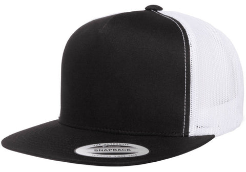 Black/White Trucker Snapback