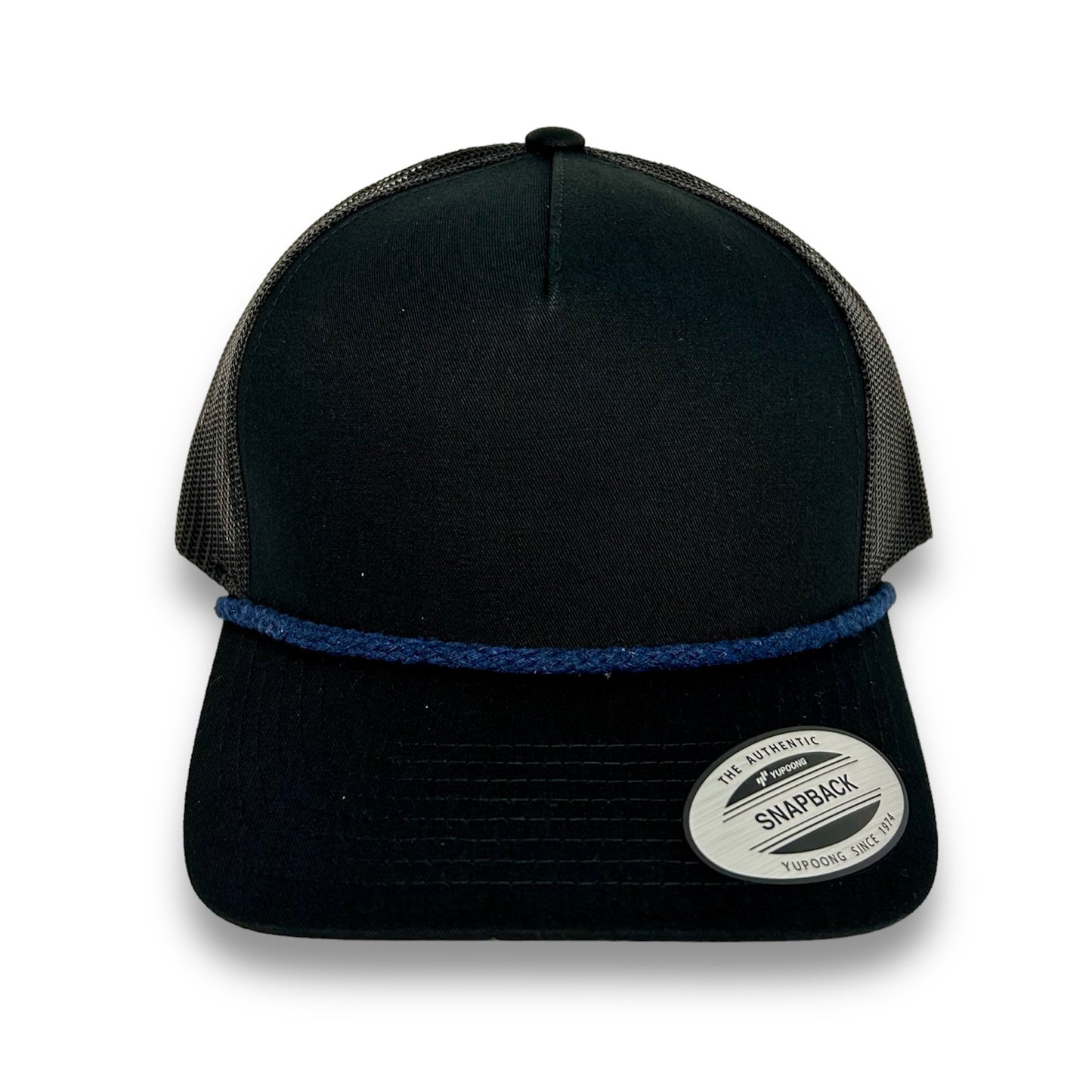 Black 5-Panel Snapback - Whiskey Road Hat Company