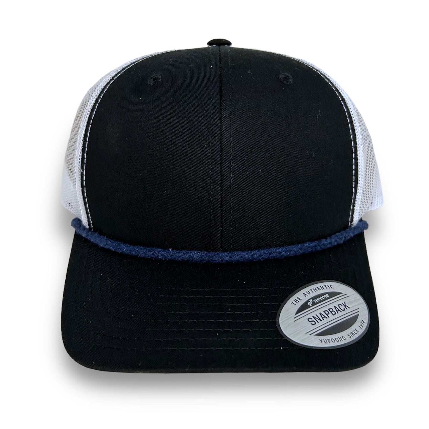 Black/White 6 Panel SnapBack - Whiskey Road Hat Company