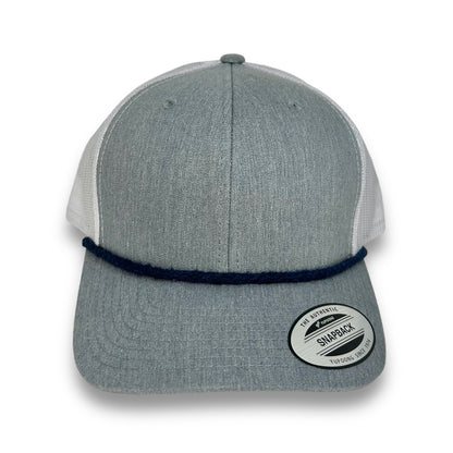 Heather/White Snapback - Whiskey Road Hat Company