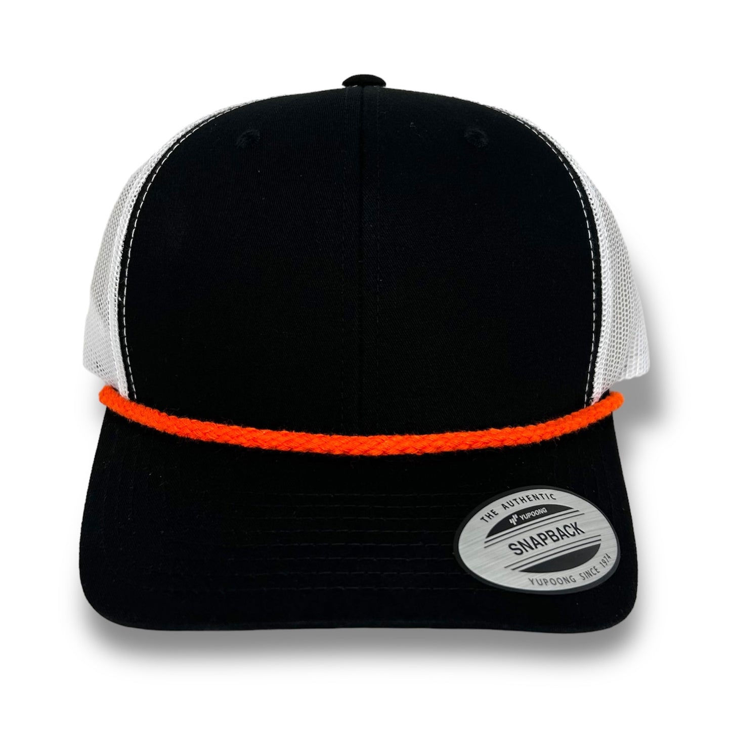 Black/White 6 Panel SnapBack - Whiskey Road Hat Company