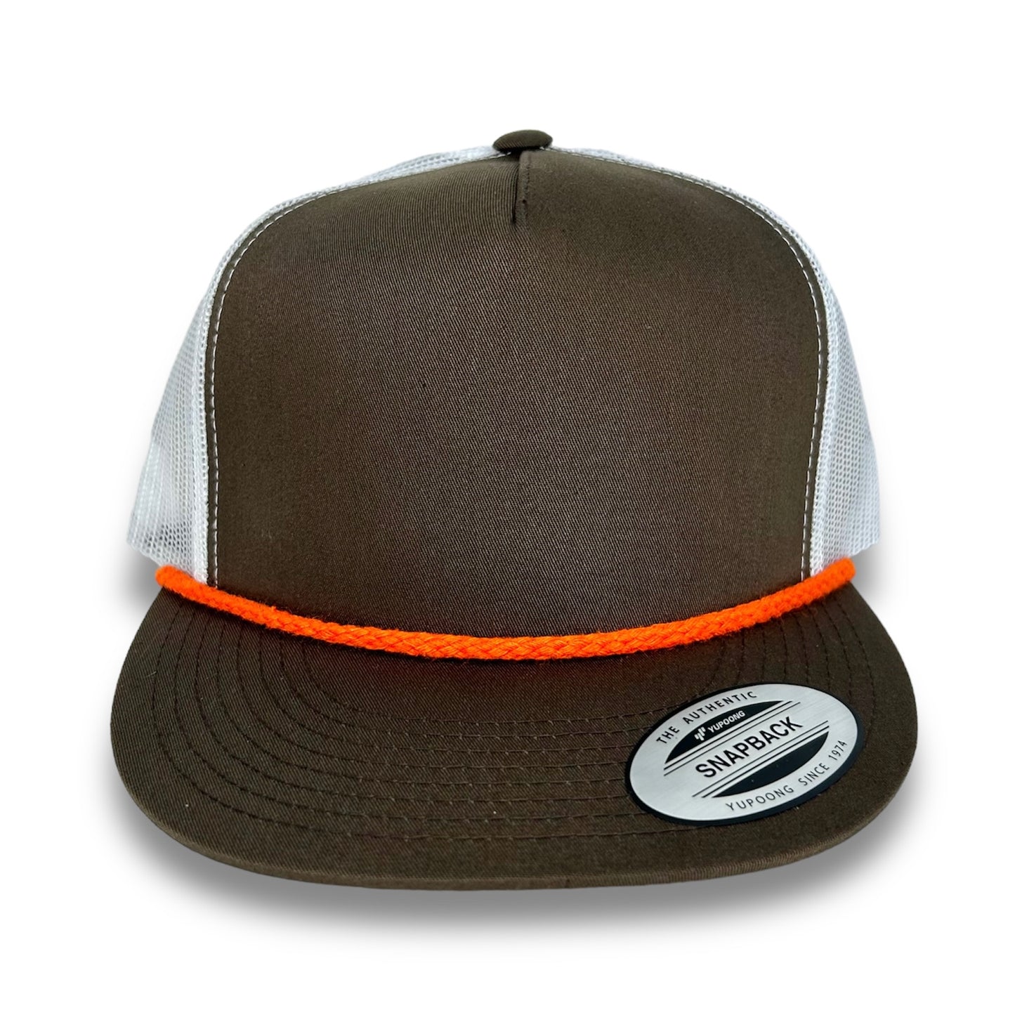 Brown/White Trucker Hat - Whiskey Road Hat Company