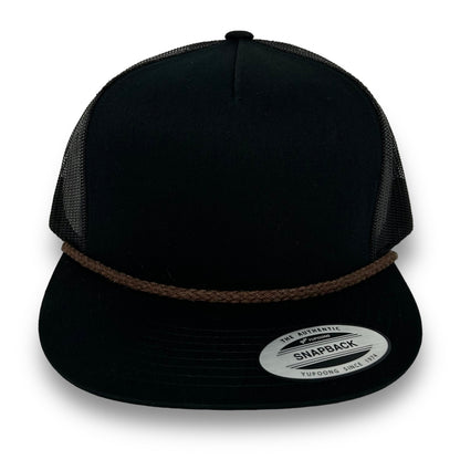 Black Trucker Snapback - Whiskey Road Hat Company