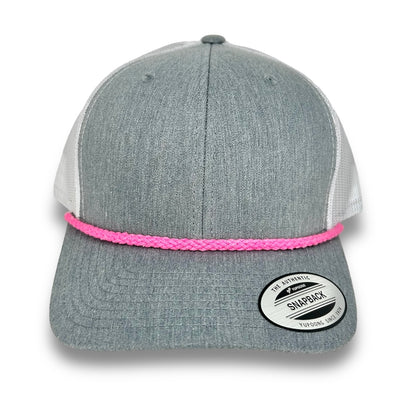 Heather/White Snapback - Whiskey Road Hat Company