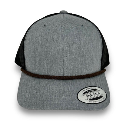 Heather/Black Snapback - Whiskey Road Hat Company