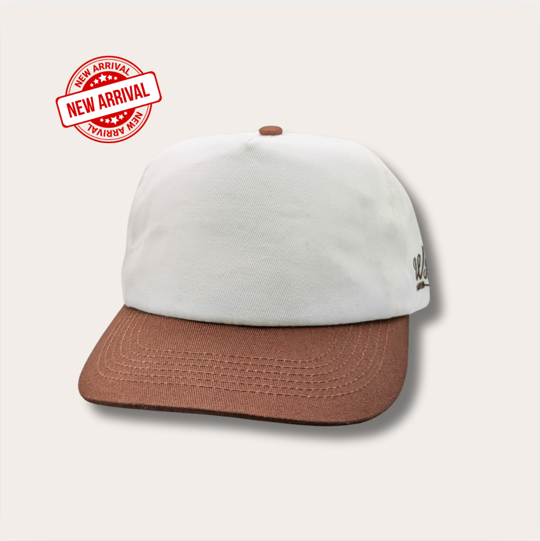 Brown/ White Retro Snapback