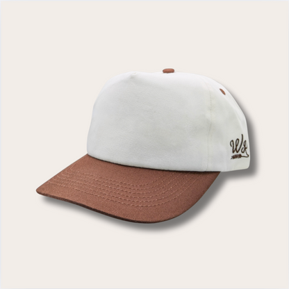 Brown/ White Retro Snapback