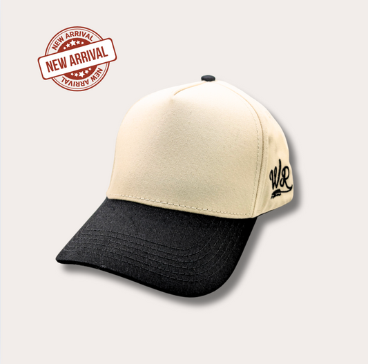 Off White/Black Canvas Snapback