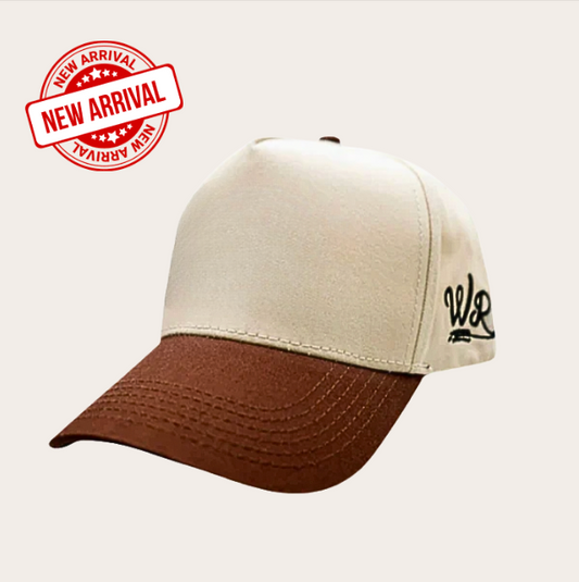 Off White/Brown Canvas Snapback
