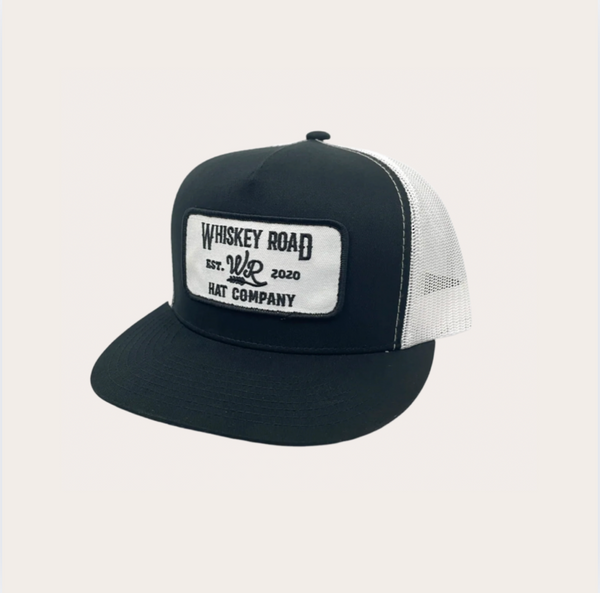 WR Outlaw - Black/White Trucker Hats | Whiskey Road Hat Company display picture 3