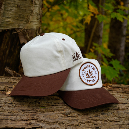 Brown/ White Retro Snapback