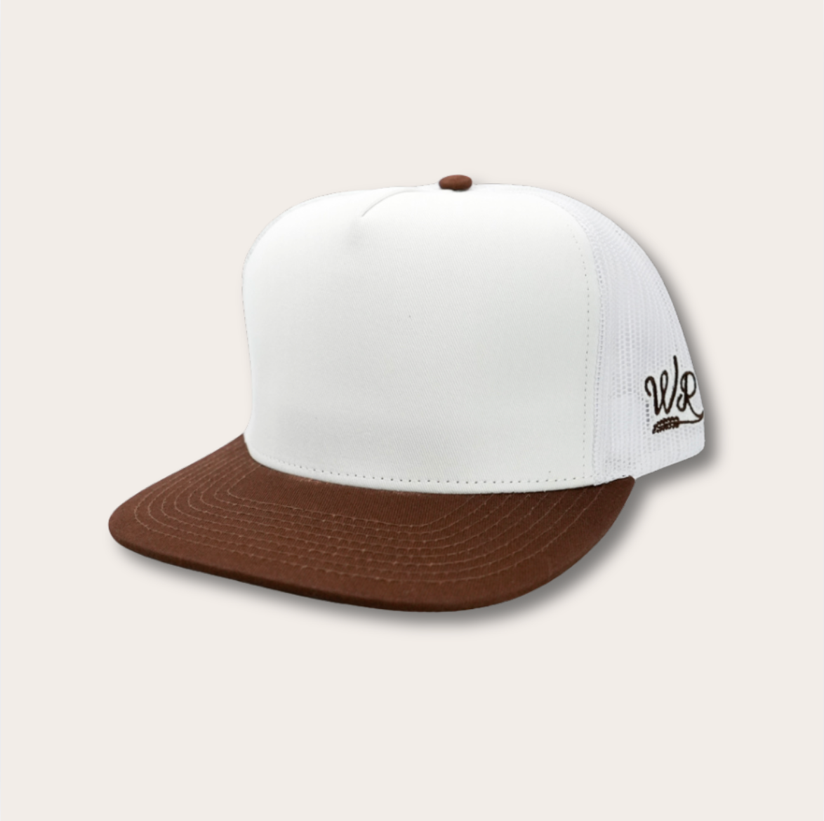 White / Brown Trucker