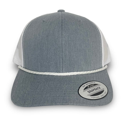 Heather/White Snapback - Whiskey Road Hat Company