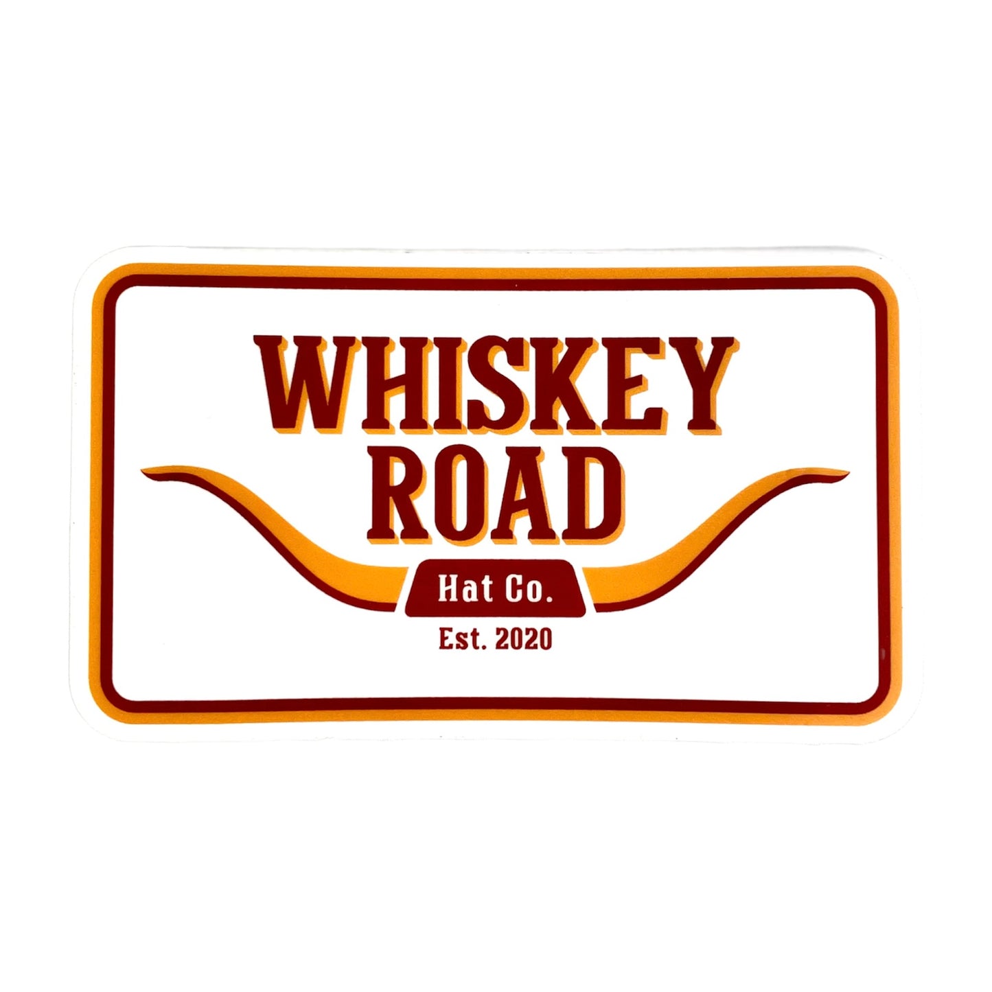 WR Longhorn Logo Sticker - Whiskey Road Hat Company