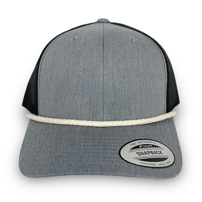 Heather/Black Snapback - Whiskey Road Hat Company