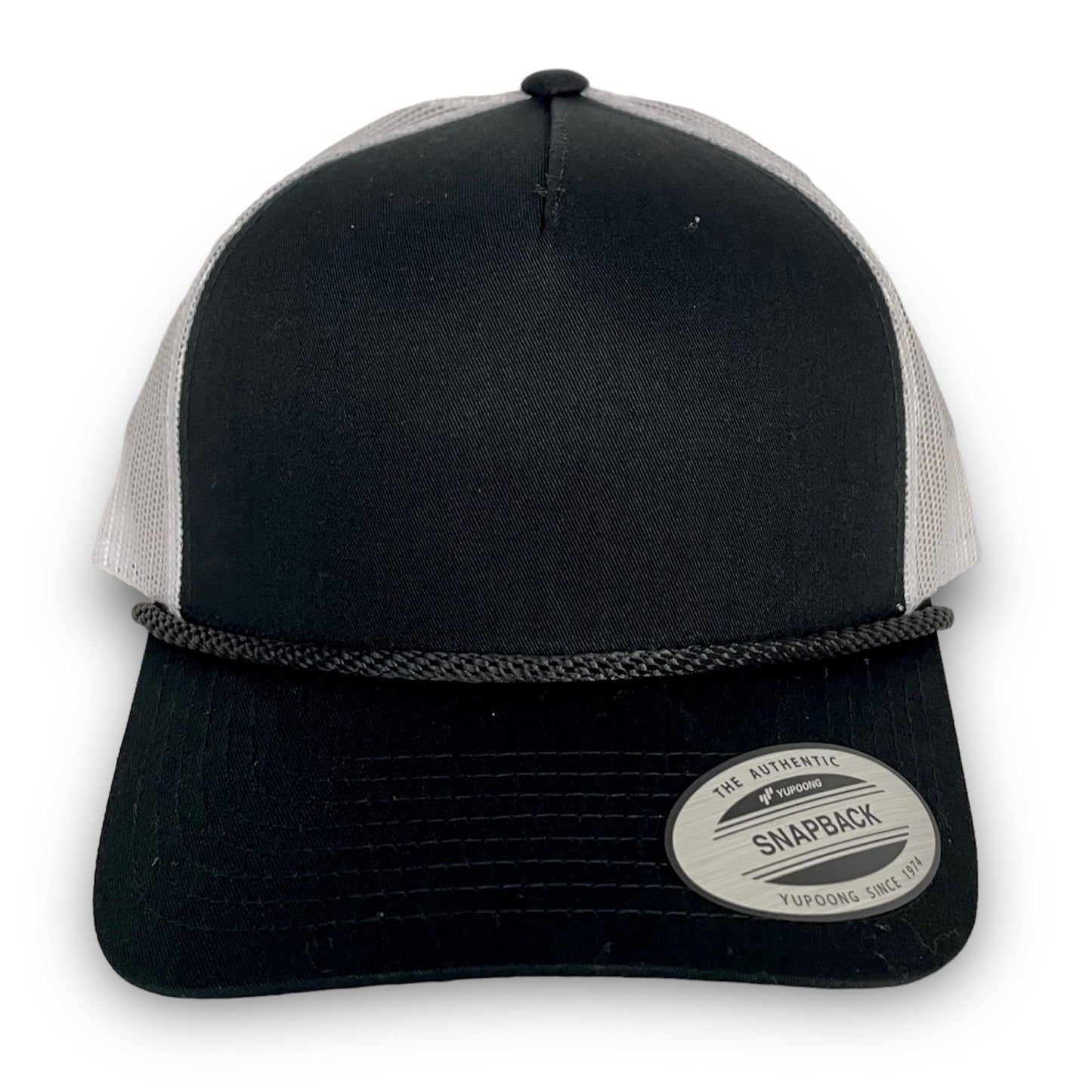 Black/White 6 Panel SnapBack - Whiskey Road Hat Company