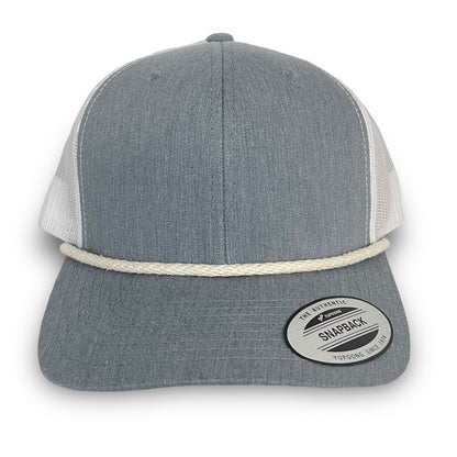 Heather/White Snapback - Whiskey Road Hat Company