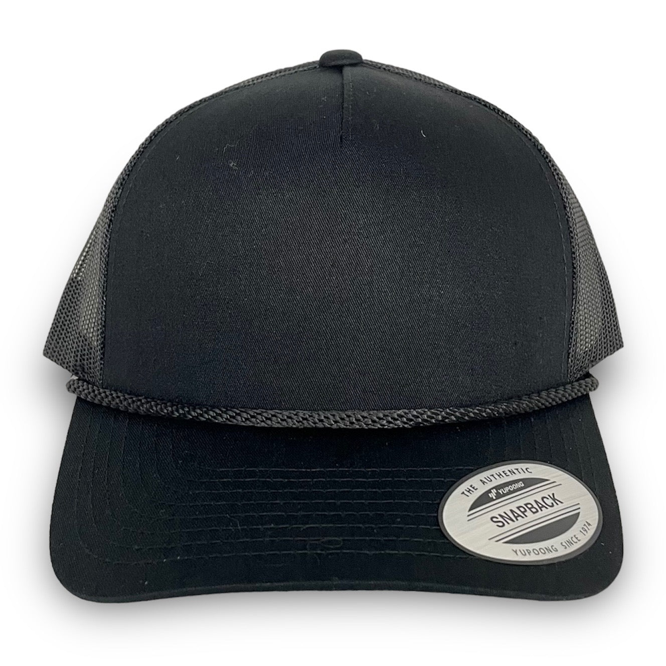 Black 5-Panel Snapback - Whiskey Road Hat Company