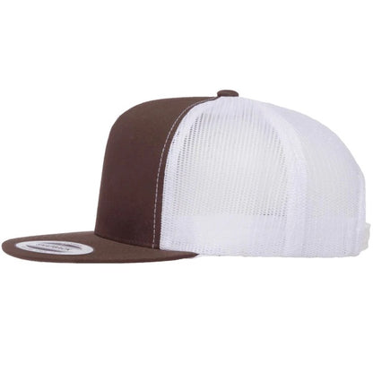 Brown/White Trucker Hat - Whiskey Road Hat Company