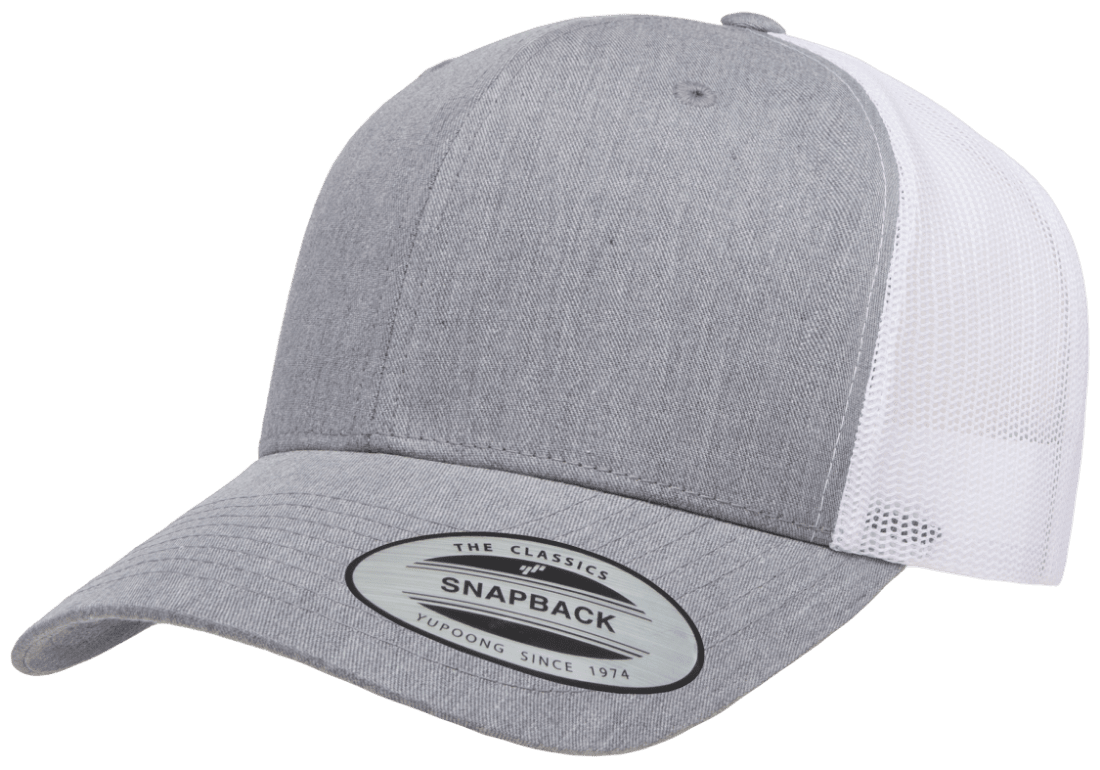 Heather/White Snapback - Whiskey Road Hat Company