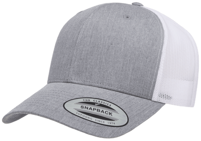 Heather/White Snapback - Whiskey Road Hat Company